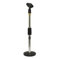 Silver Adjustable Desk Microphone Stand with Heavy Cast Base #2