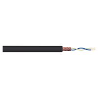 Black Heavy Duty 2 Core Twin Screened Microphone Cable. 100m