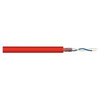 Red Heavy Duty 2 Core Twin Screened Microphone Cable. 100m