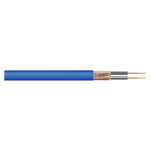 Blue Heavy Duty 2 Core Screened Microphone Cable. 100m