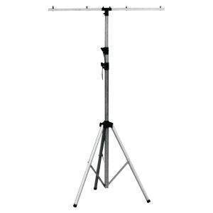Silver Adjustable Aluminium Lighting Stand with T Bar