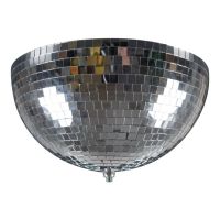 Half Mirror Ball with Built In Motor 8 inch