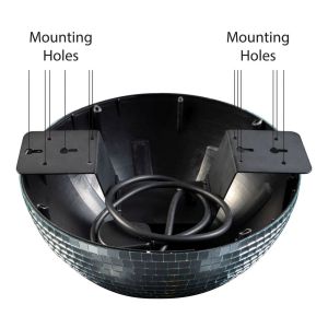 Half Mirror Ball with Built In Motor 12 inch #3