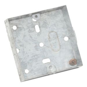 Eagle Single Gang Zinc Plated Metal Back Box 16mm Deep