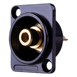 Chassis Mount Phono Socket Compatible with D series Holes. Yellow