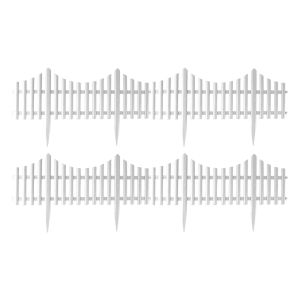 White Wood Effect Garden Edge Fence. Pack of 4 #2