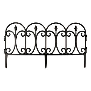 Wrought Iron Effect Garden Edge Fence. Pack of 4 #3