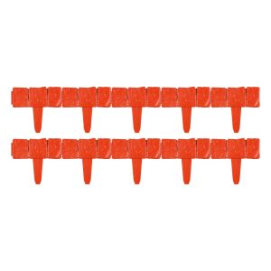 Brick Red Effect Garden Edge Fence. Pack of 10