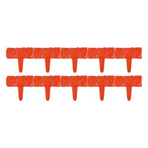 Brick Red Effect Garden Edge Fence. Pack of 10