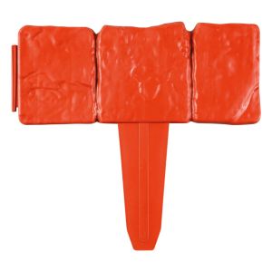 Brick Red Effect Garden Edge Fence. Pack of 10 #3