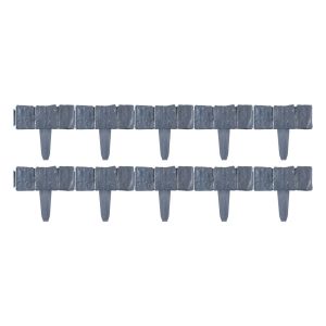 Brick Effect Grey Garden Edge Fence. Pack of 10