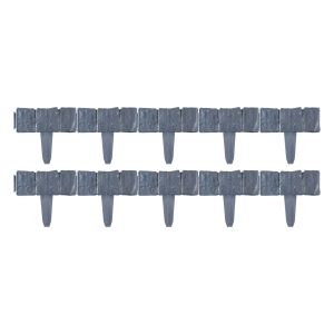 Brick Effect Grey Garden Edge Fence. Pack of 10