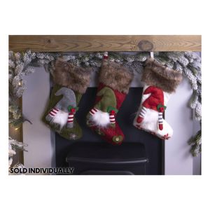 Luxury Red Gonk Christmas Stocking #3