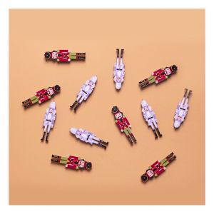 Wooden Nutcracker Stickers with Adhesive Back Lilac. Pack of 12 #4