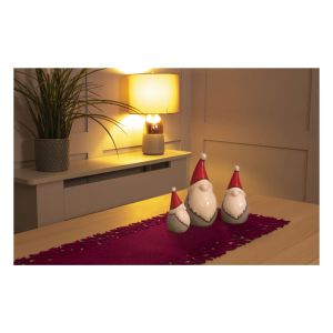 Rectangular Marron Felt Table Runner with Openwork Star + Snowflake Design #2