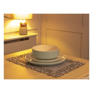 Grey Felt Table Mats with Star and Snowflake Design. Pair #2