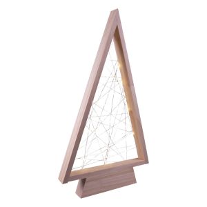 Wooden Self Assembly Battery Powered Christmas Tree with 60 LEDs