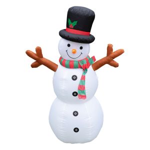 Inflatable Snowman with LED Lights. 180cm High