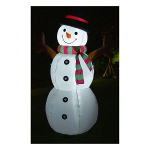 Inflatable Snowman with LED Lights. 180cm High #3