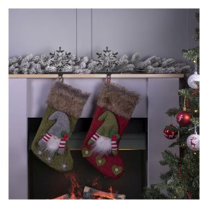 St Helens Silver Christmas Stocking Holders. Set of 2 #3