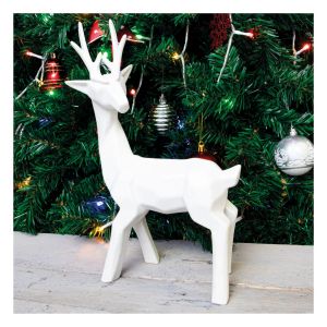 St Helens White Glitter Reindeer