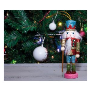 St Helens Nutcracker Christmas Tree Decoration. Blue Hat #4
