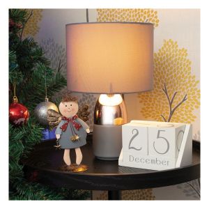 St Helens Grey Metal Angel Ornament