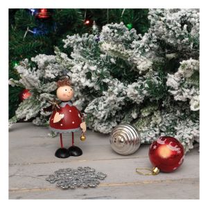 St Helens Red Metal Angel Ornament 145mm #3
