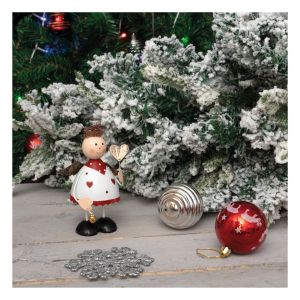 St Helens White Metal Angel Ornament #3