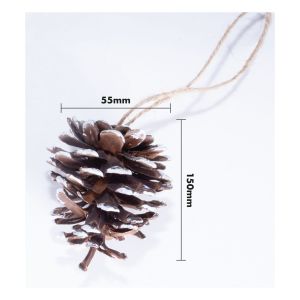 St Helens White Tipped Hanging Pine Cone Decoration. Pack of 6 #2