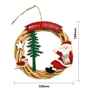 St Helens Battery Powered Wicker Wreath. Father Christmas #2