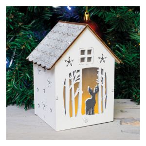 St Helens Battery Powered Wooden Light Up Festive Scene