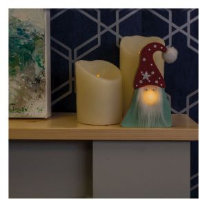 St Helens Wooden Gonk Decoration with Light Up Nose #3