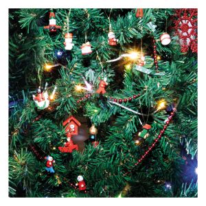 St Helens Wooden Christmas Hanging Decorations. Pack of 20