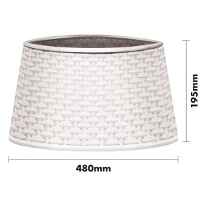 St Helens Rattan Style White Tree Skirt #2