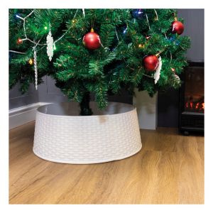 St Helens Rattan Style White Tree Skirt #4