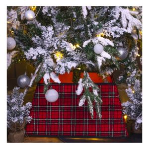 St Helens Red Tartan Tree Skirt