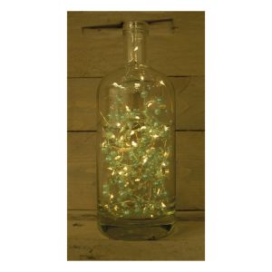 Solar 50 LED Microlight String Light with Pear Effect Lights Blue #2