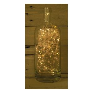 Solar 50 LED Microlight String Light with Pear Effect Lights. Pink #2