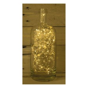 Solar 50 LED Microlight White String Light with Pear Effect Lights #2