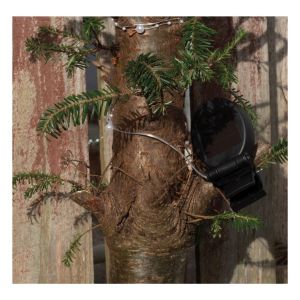 Solar 50 LED Microlight White String Light with Pear Effect Lights #3