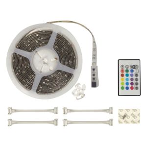 NJD LED RGB Tape Light Kit with IR Receiver and 150x 5050 LEDs 5M