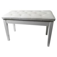 White Piano or Keyboard Bench with Storage