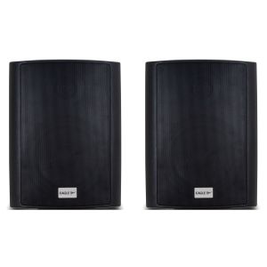 Eagle 40W 6.5" 100V or 8Ohm Outdoor Black Speaker. Pair