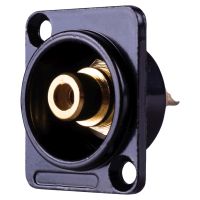 Chassis Mount Phono Socket Compatible with D series Holes. Yellow