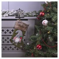 Luxury Green Gonk Christmas Stocking