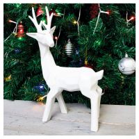 St Helens White Glitter Reindeer