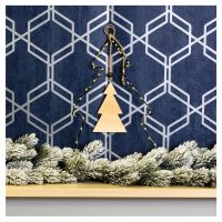 Battery Powered Metal Christmas Tree Silhouette with LED String Lights