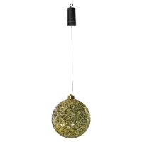 Luxform Battery Operated Hanging Christmas Ball. Gold