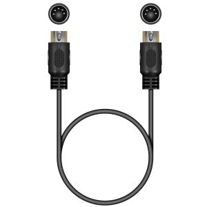 Screened 5 Pin Din Plug to 5 Pin Din Plug Lead. 1.2m